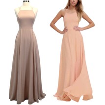 Lulus Womens S Strappy to Be Here Blush Pink Maxi Dress Bridesmaid Dressy Formal - £30.01 GBP