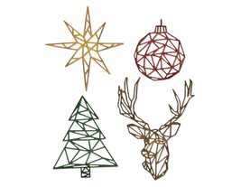 Sizzix Geo Christmas by Tim Holtz Dies, Multicolor - £19.66 GBP