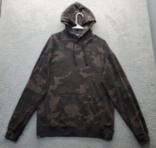 DIVIDED by H&amp;M Hoodie Mens Medium Multi Camo Print Down Shoulder Pouch Pockets - $20.29