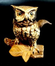 Vintage 5&quot; Great Horned Owl HOMCO Porcelain Owl Figurine - £27.68 GBP