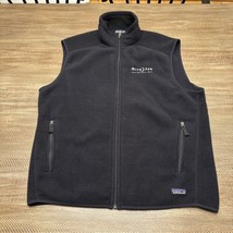 Patagonia Synchilla Full Zip Vest Men’s XL Black Zip Pockets Logo - £23.48 GBP