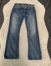 BKE Carter Mens Blue Straight Denim Jeans Size 33x32 Cotton Pants - $34.63