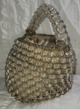 1950&#39;s ROSENFELD Beaded &quot;Pineapple&quot; Handbag ~ Made in Italy w/Coin Purse Vintage - £36.94 GBP
