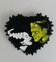 Horror Frankenstein &amp; Bride Enamel Hat Label Pin - $9.40 CAD