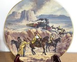Harland Young “ The Train Robbery” Wall Plate Adventures Of The Old West - $19.59