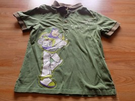 Boys Size Medium 7-8 Disney Store Buzz Lightyear Green Polo Short Sleeve Shirt  - £10.94 GBP