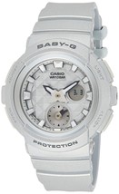 Casio Women&#39;s Baby G BGA195-8A Silver Rubber Quartz Sport Watch - £126.61 GBP