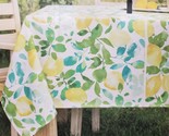 Printed Fabric Tablecloth w/Zipper&amp;Umbrella Hole,60x84&quot;Oblong,FRAGRANT L... - $28.70