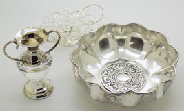 Vintage Italian Handmade Genuine Sterling Silver 925 Plated 3 x Decorations - $37.63