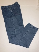 Lee Jeans Women Sz 14 L Straight Leg Original Blue Denim 32W x34L Good Condition - £12.07 GBP