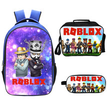 WM Roblox Backpack Lunch Box Pencil Case Outdoor School Package D - £32.96 GBP