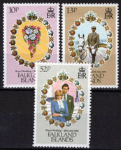 ZAYIX Falkland Islands 324-326 MNH Royal Wedding Lady Diana 051023SM42M - £1.29 GBP