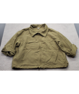 J.Jill Bomber Jacket Womens XL Green Rayon Drawcord Adjustment Pockets F... - $33.61 CAD