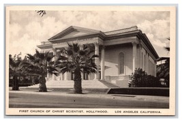 First Church Christ Scientist Hollywood Los Angeles CA UNP WB Postcard Z9 - £7.77 GBP