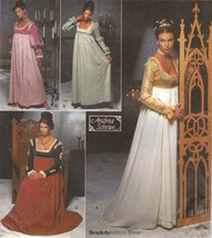 Misses Renaissance Medieval Reenactment Costume Gown Sew Pattern 14-20 - £11.79 GBP