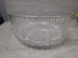 Arcoroc  France Diamond Star Clear Glass Serving Salad Bowl - £5.89 GBP