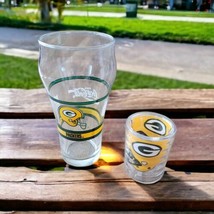 Green Bay Packers NFL Gift Pack.  w/ 12oz Beer Pint Glass &amp; Shot Glass. ... - £11.65 GBP