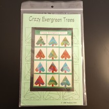 Crazy Evergreen Trees Quilt Pattern ABC Patterns 12 Tree Blocks 3&quot; Squares VTG - $7.82