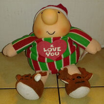 1991 Ziggy Christmas Hanger I Love You Stuff Plush Toy Rare HTF - $29.65
