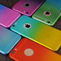 IPHONE COLOR GRADIENT &quot;RAINBOW&quot; ALL-SURROUND CASE WITH GLASS SCREEN PROT... - $93.01 MXN
