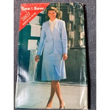 Butterick 3807 Women&#39;s Two-Piece Suit Coat Skirt Pattern Size 14-16-18 -... - £9.94 GBP