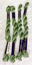 4 MINT Anchor Perle Pearl Cotton #860 Green Embroidery Floss Vintage Skein - $9.41