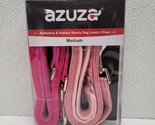 Azuza Pink 2 Pack Medium Padded Reflective Dog Leashes - 6&#39; Long - $17.72