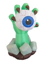 Halloween Inflatable Monster Hand Eyeball Yard Outdoor Decoration Prop Lights - £67.35 GBP