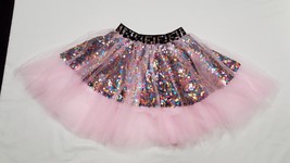 XS Dressystar Pink FF Glittery Sequin Lined Tutu Skirt 22-26&quot; Waist - £16.61 GBP