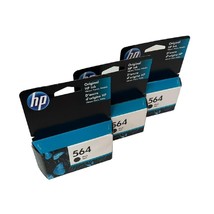 Genuine HP 564 Black Ink Cartridge InkJet 3 Black 1 Cyan All New Varying... - $19.71