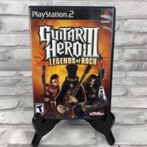 PS2 Guitar Hero III 3: Legends of Rock (Sony PlayStation 2, 2007) With Manual - £10.38 GBP