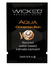 Wicked Sensual Care Aqua Water Based Lubricant - .1 Oz Cinnamon Bun - £7.97 GBP