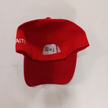 Haiti Flag Men's Back Strap Red Cotton Blend Baseball Cap Hat image 10