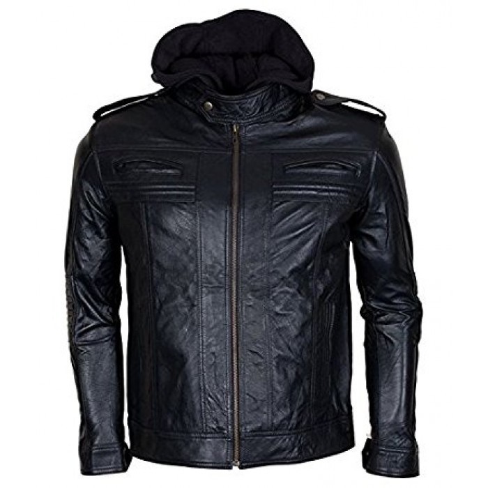 New HANDMADE WWE MEN'S BLACK LEATHER JACKET 2019