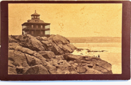 1892 Bass Rocks Hotel Cape Ann Massachusetts Charles Brown Photograph CDV - £26.99 GBP