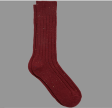 Jos. A. Bank Flecked Boot Socks  -Cabernet - Mid calf - $13.09