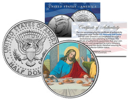 JESUS CHRIST * LAST SUPPER * JFK Kennedy Half Dollar US Colorized Coin R... - £6.84 GBP