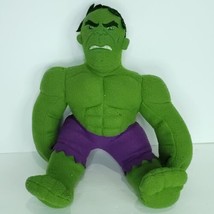 Marvel Kids Hulk Plush Stuffed Animal Large 15&quot; Angry Face Hero Purple S... - £17.33 GBP