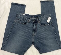 GAP Men's 34 x 32 Slim Fit Distressed Modern Stonewashed Stretch Denim Jeans - £23.45 GBP