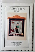 Dinah&#39;s Quilts &amp; Accents Wall Hanging Quilt Kit 18” x 21” - &quot;A Boy&#39;s Toys&quot; - $11.99