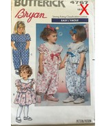 Vintage Butterick 4767 Bryan Easy Pattern for Child&#39;s Jumpsuit and Dress... - £4.71 GBP