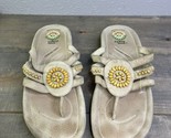 Earth Spirit Gelron 2000 Womens Thong Sandals Size 10 Tan Comfort Shoe S... - $24.74