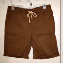 Amazon Essentials Men&#39;s  Brown Linen Casual Classic Fit Shorts - L (34&quot;-36&quot;) - £12.18 GBP