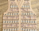 Northern Reflections Womens Sweater Vest Size Large Button Up Tab Purple... - $18.29