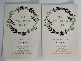 MY WEDDING SH!T Ideas To Do Lists Journal Notebooks Lot Blank Pages (Set of 2) - £7.97 GBP