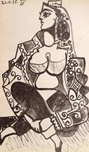 Artebonito - Pablo Picasso Lithograph, Sketchbook 4 Dated 21/11/1955 - £151.87 GBP
