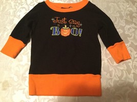Halloween Size 3T Costume shirt top Just Say BOO   black pullover - £9.48 GBP