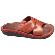 Sideout Slide Sandals Women&#39;s Size 6 Red Upper Leather Tucson Comfort Sl... - $22.12