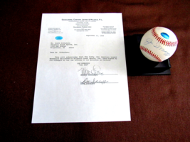 Joe Dimaggio Ny Yankees Hof Signed Auto Vintage Oal Baseball Eclm Pl Law Beauty - £620.63 GBP