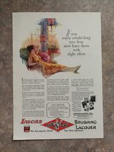 Vintage 1927 Luco-Lac Lucas Brushing Lacquer Full Page Original Ad 422 - $6.64